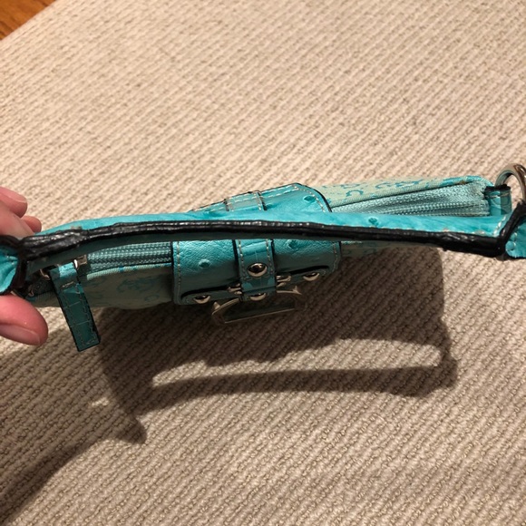 Guess Logo Turquoise Mini Purse - Picture 3 of 5